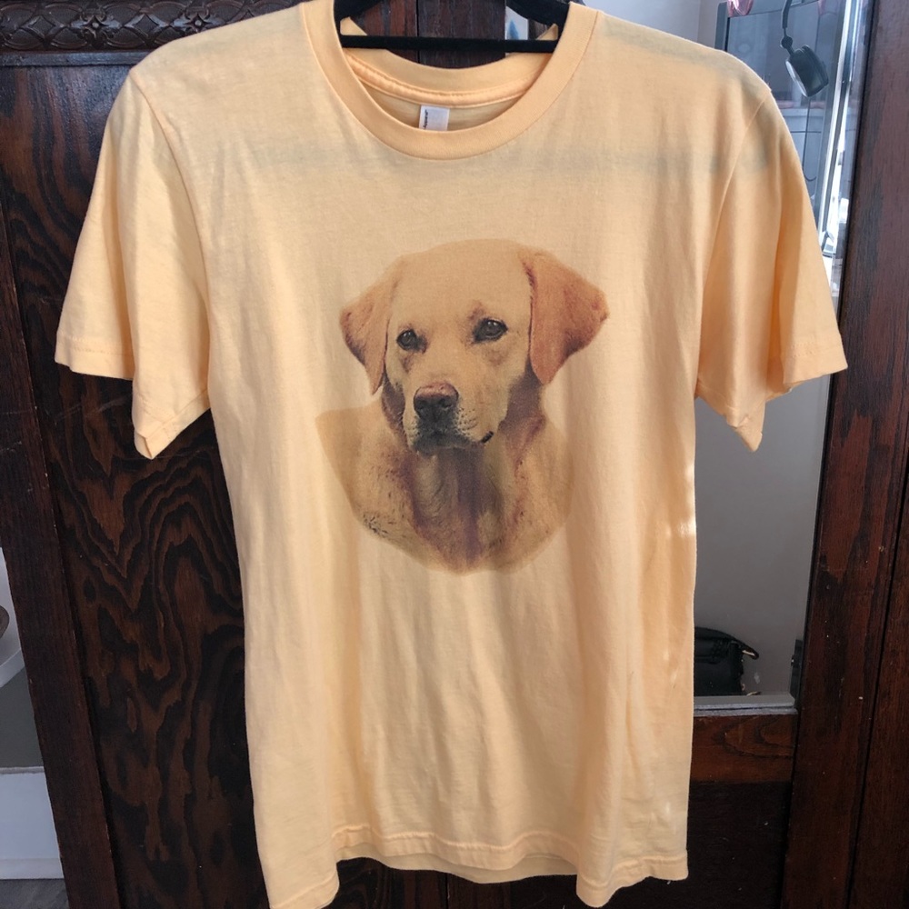 American Apparel Yellow Puppy T Shirt